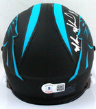 Muhsin Muhammad Autographed Carolina Panthers Eclipse Speed Mini Helmet-BAW Holo