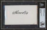Red Wings Vladimir Konstantinov Authentic Signed 3x5 Index Card BAS Slabbed