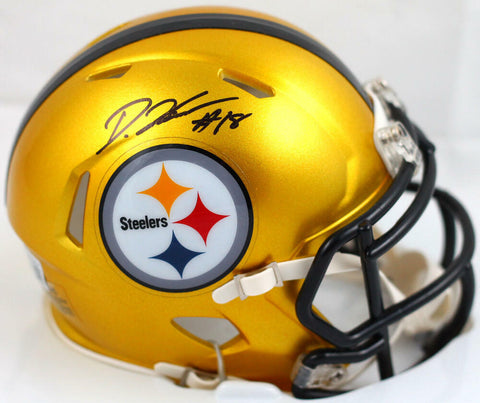 Diontae Johnson Signed Pittsburgh Steelers Flash Speed Mini Helmet-BeckettW Holo