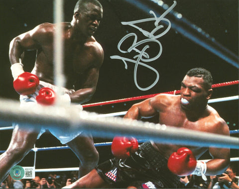 Buster Douglas Authentic Signed 8x10 Vs Mike Tyson Knockout Photo BAS Witnessed