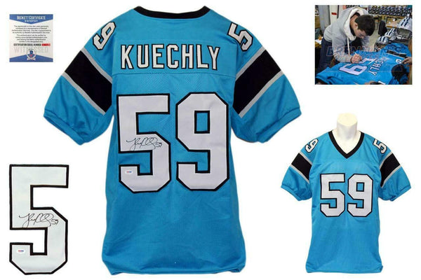 Luke Kuechly Autographed SIGNED Jersey - Beckett Authentic - Blue