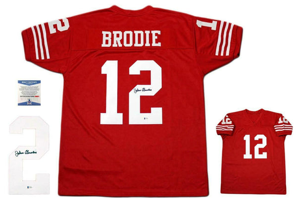 John Brodie Autographed SIGNED Jersey - Beckett Authentic