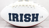 Chase Claypool Signed Notre Dame Logo Football w/Play Like a Champ-Beckett WHolo