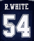 Randy White Autographed Blue Dbl Stitch Pro Style Jersey w/ HOF - JSA W Auth *5
