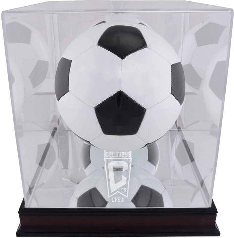 Columbus Crew SC Mahogany Team Logo Soccer Ball Display Case - Fanatics