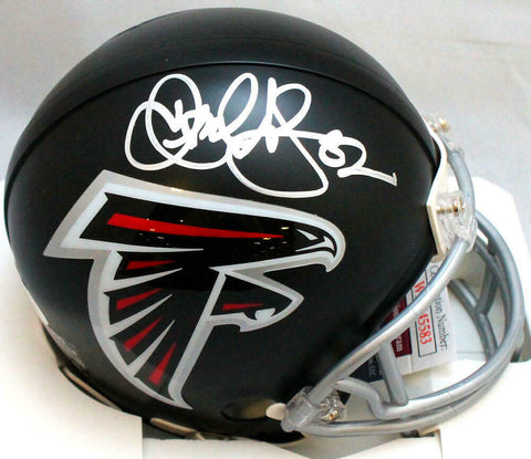 Jamal Anderson Autographed Falcons Mini Helmet- JSA W *Silver