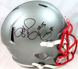 Ezekiel Elliott Autographed Ohio St. F/S Flash Speed Helmet-Beckett W Hologram