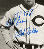 Bob Feller Signed 8x10 Cleveland Indians Baseball Photo BAS BD60658