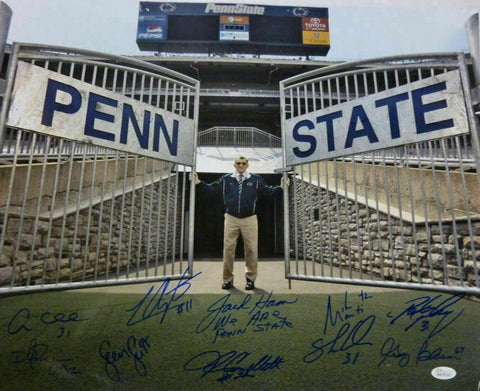 Penn State Team Autographed/Signed 16x20 Photo Paterno Pose 10 Sigs JSA 12720