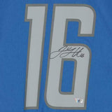 Framed Jared Goff Detroit Lions Autographed Blue Nike Game Jersey