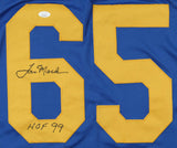 Tom Mack Signed Los Angeles Rams Jersey Inscribed "HOF 99" (JSA COA) 11xPro Bowl