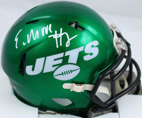 Elijah Moore Autographed New York Jets Speed Mini Helmet-Beckett W Hologram