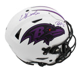 Ed and Ray Signed Baltimore Ravens Speed Flex Authentic Lunar NFL Helmet