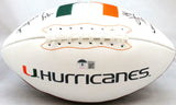 Warren Sapp Autographed Miami Hurricanes Logo Football w/ 94 Lombardi- BA W Holo