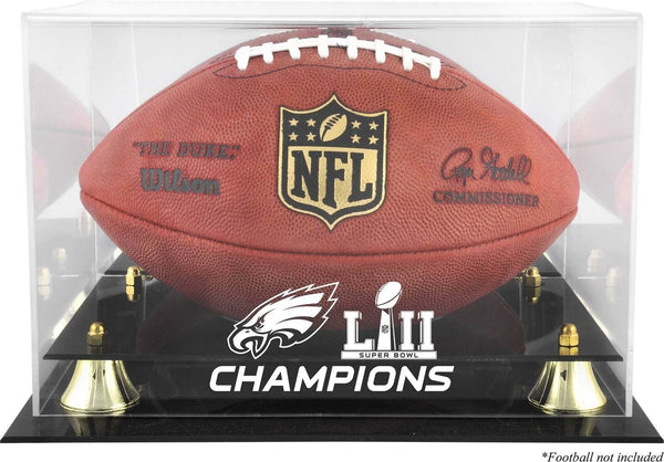 Philadelphia Eagles Super Bowl LII Champs Golden Classic Football Display Case