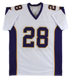 Adrian Peterson Authentic Signed White Pro Style Jersey Autographed BAS Witness