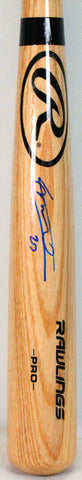 Vladimir Guerrero Jr. Autographed Blonde Rawlings Pro Baseball Bat-Beckett Holo