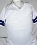 Roger Staubach Drew Pearson Autographed White Pro Style Jersey-Beckett W Holo *2