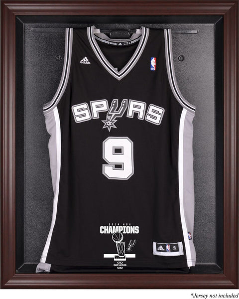 Spurs 2014 NBA Champs Mahogany Framed Logo Jersey Case - Fanatics Authentic