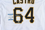 Rodolfo Castro Signed Pittsburgh Pirates Jersey (Beckett COA) Rookie 2nd Baseman