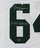 Jerry Kramer Signed Green Bay Custom White Short Sleeve Jersey with "HOF 2018"