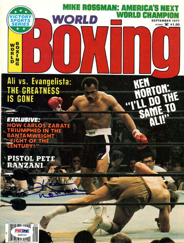 Ken Norton Autographed Signed Boxing World Magazine Cover PSA/DNA #S48556