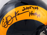 Eric Dickerson Signed F/S LA Rams 81-99 Speed Helmet w/HOF, Yds.-Beckett W Holo