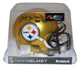 Jack Lambert Signed Pittsburgh Steelers Flash Mini Helmet HOF Beckett 35573