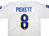 PITTSBURGH PANTHERS KENNY PICKETT AUTOGRAPHED WHITE JERSEY BECKETT BAS QR 202977