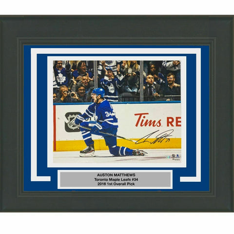 FRAMED Autographed/Signed AUSTON MATTHEWS Maple Leafs 16x20 Photo Fanatics COA