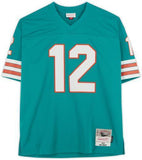 Bob Griese Dolphins Signed Teal Mitchell & Ness Rep Jersey w/Multiple Inscs