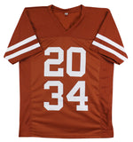 Ricky Williams Earl Campbell Signed Orange Pro Style Jersey BAS Witnessed