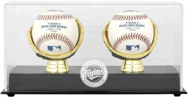 Twins Gold Glove Double Baseball Logo Display Case - Fanatics