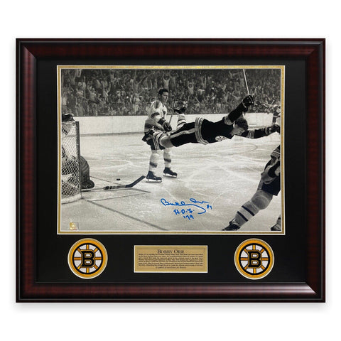 Bobby Orr Signed Autographed Photograph Framed to 20x24 w/ HOF 79 GNR COA
