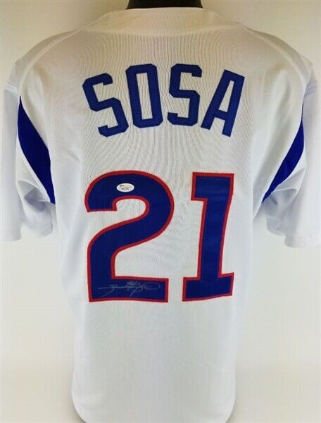 Sammy Sosa Signed Chicago Cubs Custom Jersey (JSA COA) 600 HR Club – Super  Sports Center