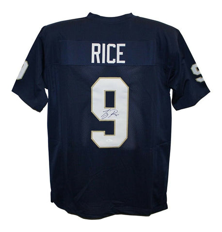 Tony Rice Autographed/Signed College Style Blue XL Jersey JSA 26174