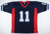 Drew Bledsoe Signed New England Patriots Jersey (PSA COA) Super Bowl XXXVI Q.B.