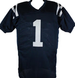 AJ Brown Autographed Blue College Style Jersey-Beckett W Hologram