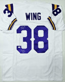 Brad Wing Autographed White College Style Jersey w/ Geaux Tigers - JSA W Auth *3