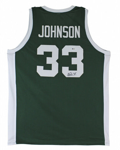 Magic Johnson Signed Michigan State Spartans Jersey (Beckett Holo) Lakers 3xMVP