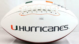 Andre Johnson Autographed Miami Hurricanes Logo Football- JSA W *Black