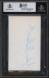 Steelers John Stallworth Authentic Signed 3x5 Index Card Autographed BAS Slab