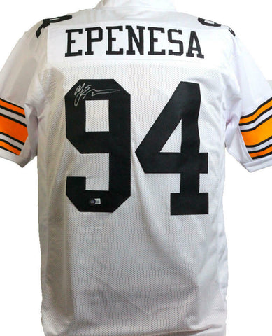 AJ Epenesa Autographed White College Style Jersey - Beckett W *Silver