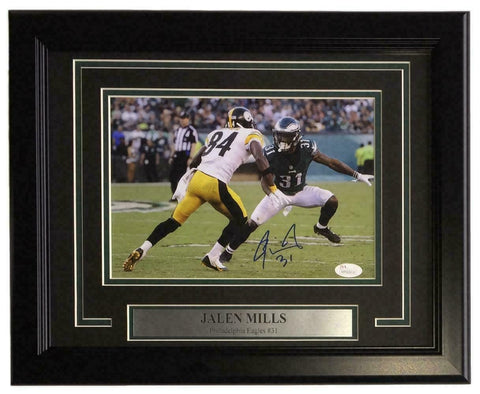 Jalen Mills Signed Framed Philadelphia Eagles 8x10 Photo Vs Steelers JSA ITP