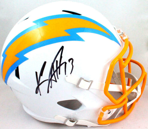 Keenan Allen Autographed LA Chargers Speed F/S Helmet-Beckett W Hologram *Black