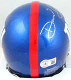 Daniel Jones Autographed New York Giants Mini Helmet- Beckett W *Silver