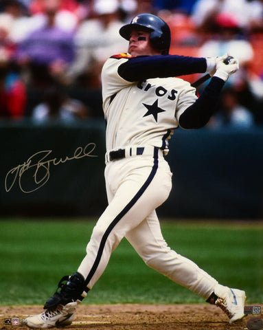 Jeff Bagwell Autographed Astros 16x20 HM Swing Photo - Tristar *Silver