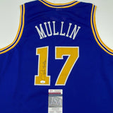 Autographed/Signed Chris Mullin Golden State Blue Basketball Jersey JSA COA Auto