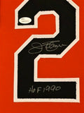 Jim Palmer "HOF 1990" Signed Orioles Custm Jersey Framed 34x42 Display (JSA COA)