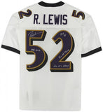 Framed Raw Lewis Ravens Signed Mitchell & Ness Jersey w/Multiple Inscs LE of 17